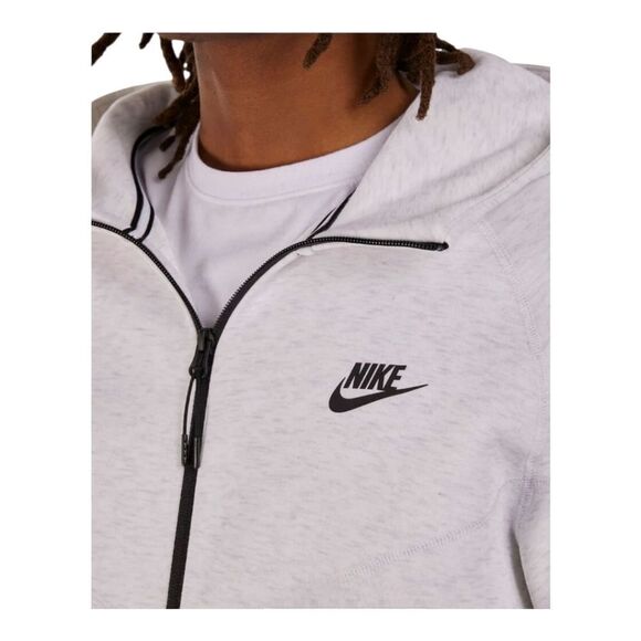 Nike Tech Fleece Windrunner Hoodie Birch Heather Ash Grey FB7921-051 Men's Sizes - Picture 3 of 9